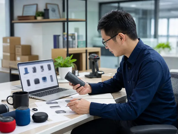 Dawon1688 sourcing specialist reviewing a product inquiry in Shenzhen
