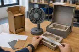 Buyer comparing supplier-managed packaging with a specialist custom box