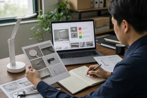 Buyer reviewing product defects and measurements in a pre-shipment inspection report