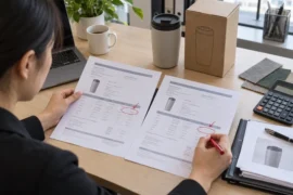 Sourcing specialist comparing old and new quotations for the same repeat-order product
